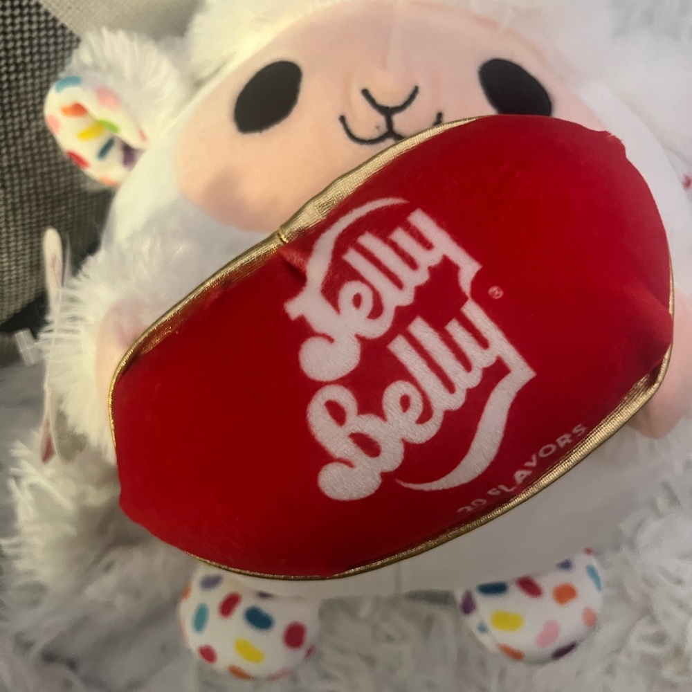 Jelly Belly Red and Gold Plush Sheep